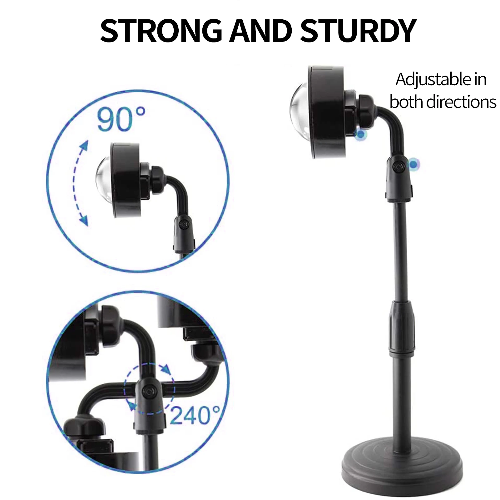 

1pc USB floor lamp projector rainbow sunset red projector led night light sun projection desk lamp bedroom wall decoration light