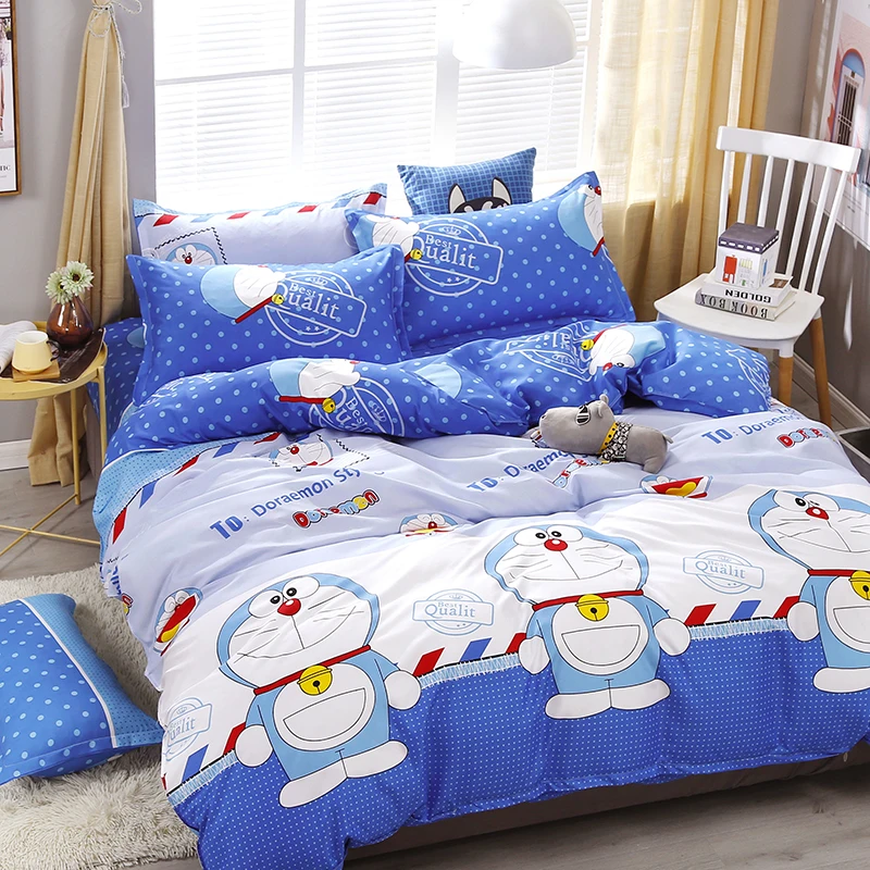 4 Pcs King Size Bedding Set Single and Double Student 3 pcs Children Quilt Soft Bed Cover Bedroom Comforter | Дом и сад