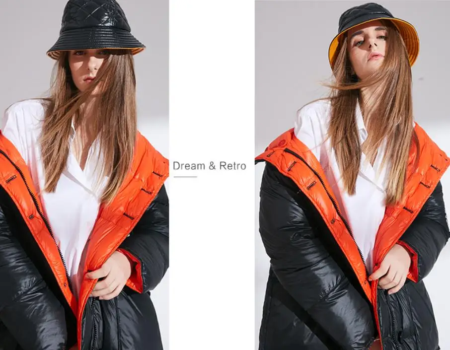 XS-7XL размера плюс, зимняя Двусторонняя одежда, плотное теплое пуховое пальто, X-Long, 90% белый утиный пух, женская верхняя одежда с капюшоном, пуховики F123