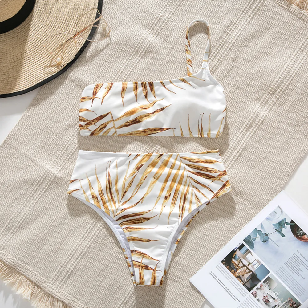 

Swimsuit Women's Split Swimsuit Sexy One-Shoulder High Waist Bikini