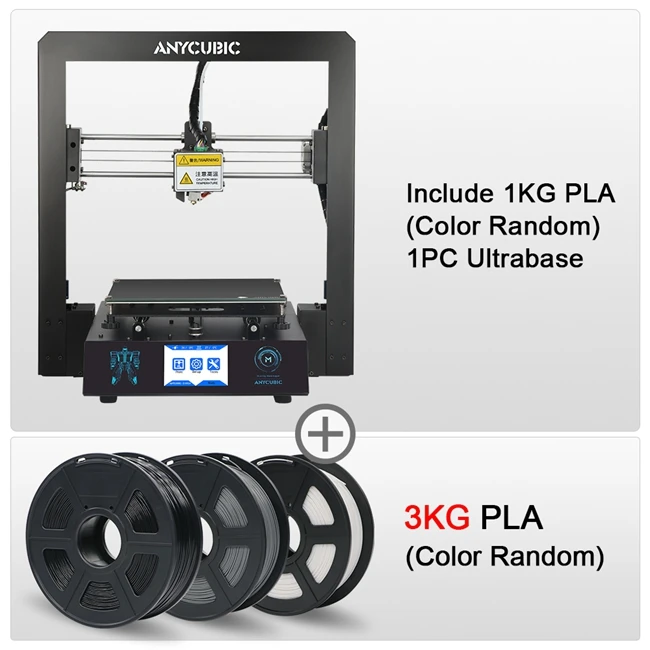 I3 Mega Add 3kg Anycubic I3 Мега 3d принтер полная металлическая рамка ультрабраз платформа Настольный филаментный экструдер комплект дешевые 3d принтеры FDM 3d Drucker - Цвет: I3 Mega Add 3kg
