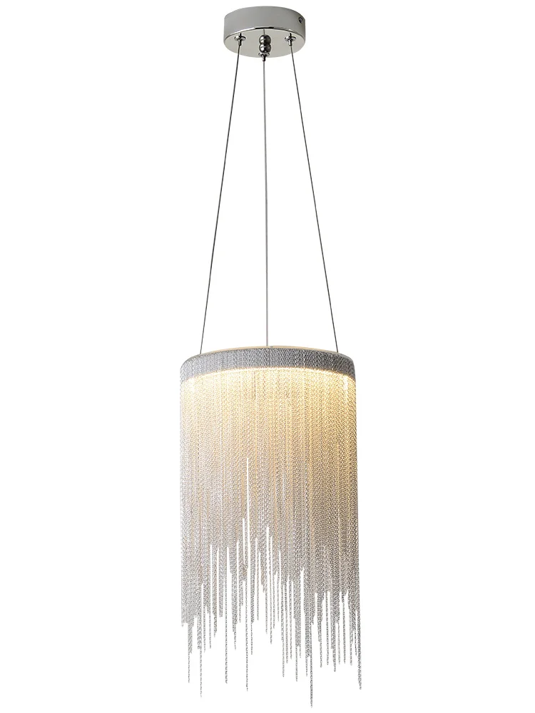 

Post-Modern Aluminum Pendant Lamp Novelty Aluminum Chains 12W LED Pendant Light Dining Room Living Room Bedroom Light MJ1109