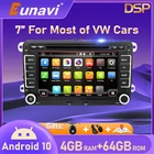 Eunavi 7 дюймов Android 10 автомобильное радио DVD GPS для VW GOLF 5 6 Polo Bora Jetta B6 B7 Passat Tiguan мультимедийный видео плеер 2Din авто