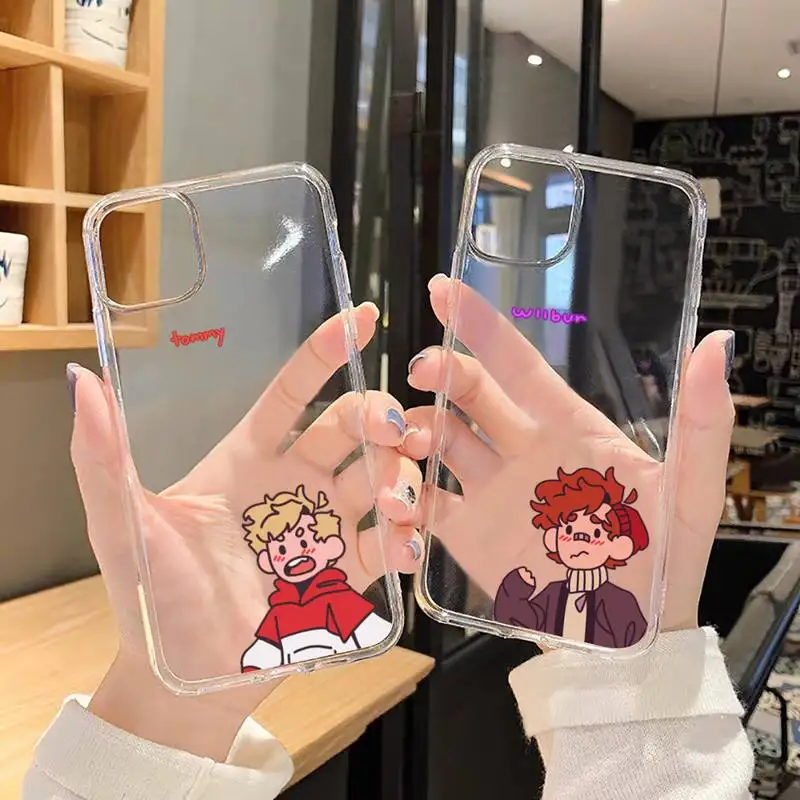 

dream smp japanese anime Phone Case For iphone 13 12 11 8 7 plus mini x xs xr pro max Transparent soft