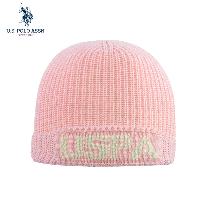 Осенне-зимние парные шерстяные вязаные шапки Us Polo Assn для мужчин и женщин