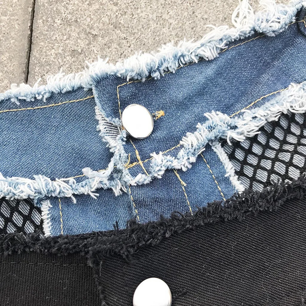

Summer Shorts Mini Shorts Sexy Low Waist Denim Hollow Out Micro Shorts Women Party Clubwear Ladies Short Feminino Jeans Z0326