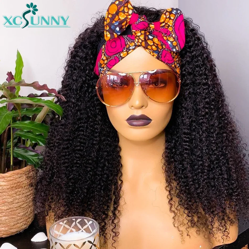Кудрявый кудрявый парик на голову без клея Remy бразильский полностью сделанный в