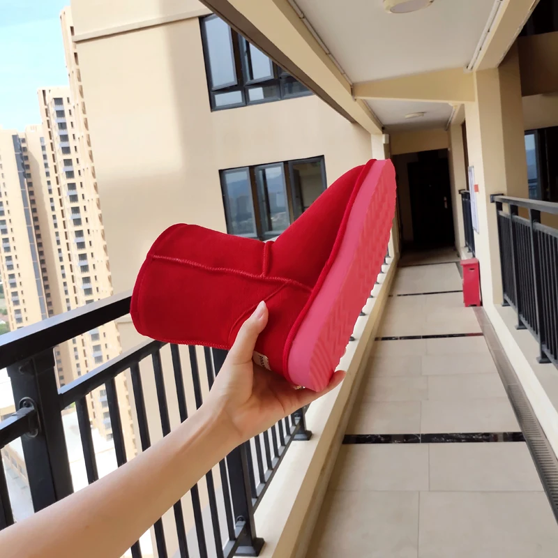 Begocool зимние сапоги для женщин из натуральной коровьей замши Классические Модные