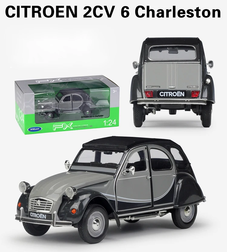 WELLY Модель автомобиля литья под давлением 1:24 Масштаб CITROEN 2CV 6 Charleston классический сплав автомобиль игрушка автомобиль металлическая игрушка автомобиль для детей Коллекция подарков