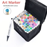 304060168 colors dual tip art markers pen set sketching alcohol based oily pen for artist drawing manga school art supplies