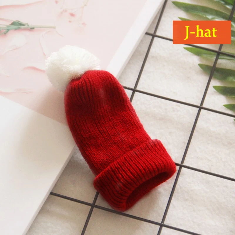 J-hat Корейские мягкие комбинезоны для кукол, комбинезон, шапка, штаны, сумка, мягкие плюшевые хлопковые игрушки, вязаная одежда, аксессуары для кукол, рождественские подарки для девочек - Цвет: J-hat