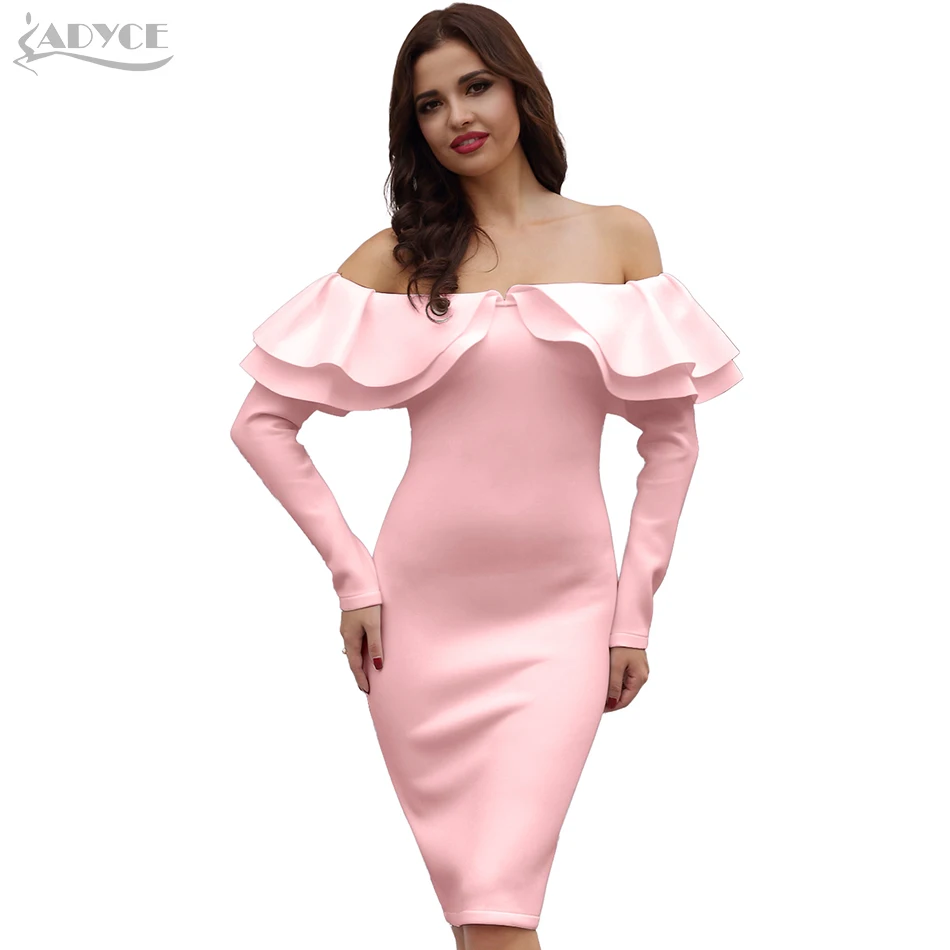 Женское облегающее платье Adyce праздничное знаменитости цвета хаки голубое