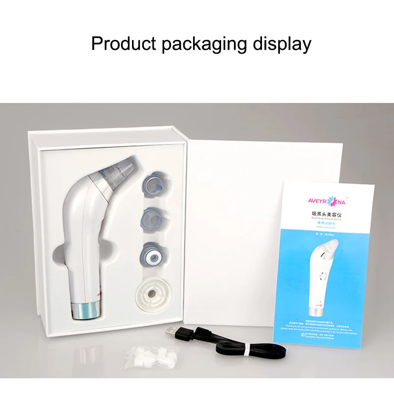 

Vacuum Suction Blackhead Remover Pore Acne Pimple Removal Face T Zone Nose Oil Dirty Cleaner Facial Beauty Blue Light Skin Care