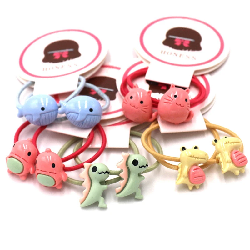 2 шт. Детские резинки для волос с животными | Аксессуары одежды