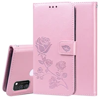 3d rose leather wallet case for huawei honor 9a 9c 9x 8a 8s 8x 8c 10i 10 lite 20s 20 pro p30 p40 lite y7 y5 y6 2019 flip cover