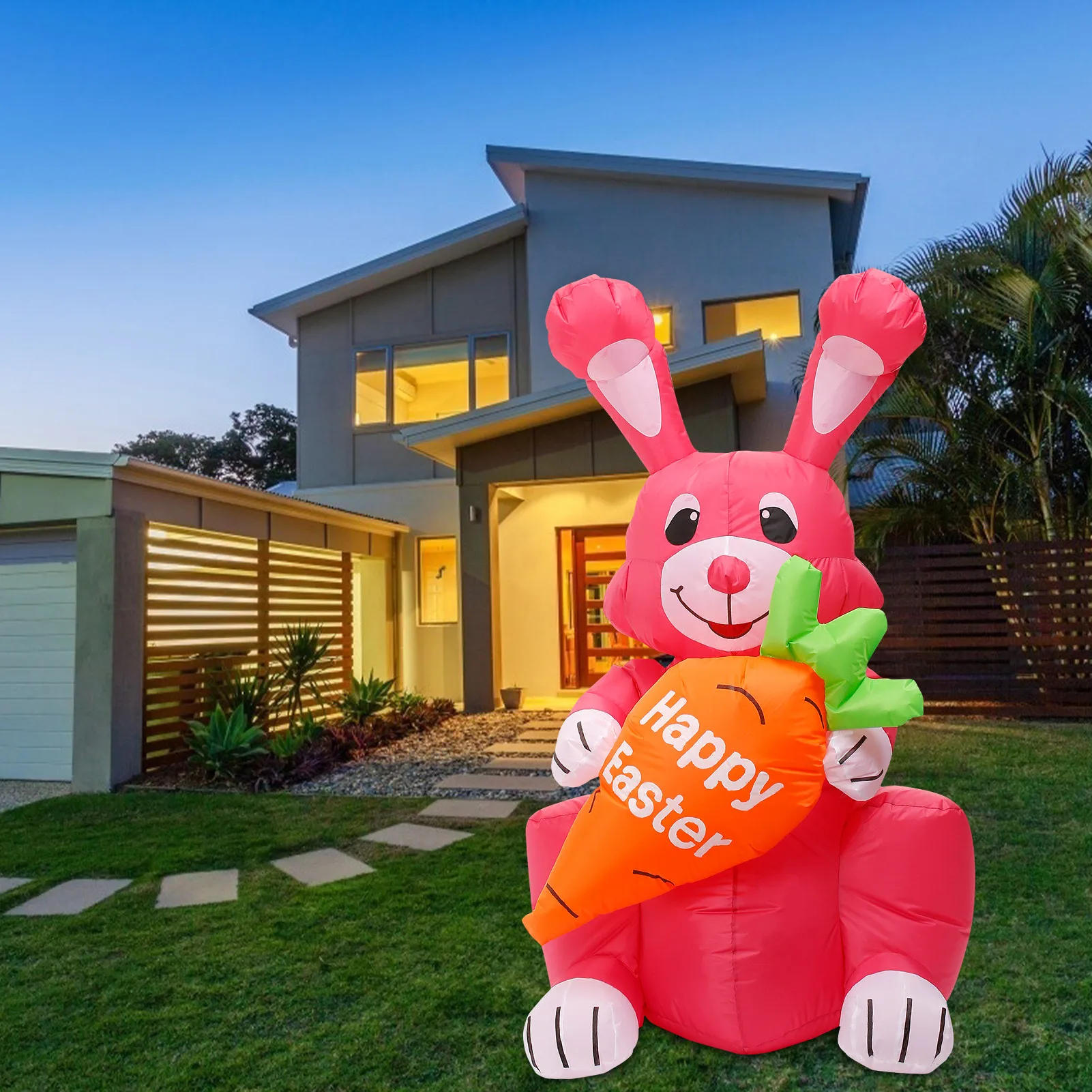

Easter Bunny Inflatable Costumes Adult Halloween Cosplay Costumes Blow Up Rabbit Role Play Fancy Party Dres 1.2/1.5/1.8M