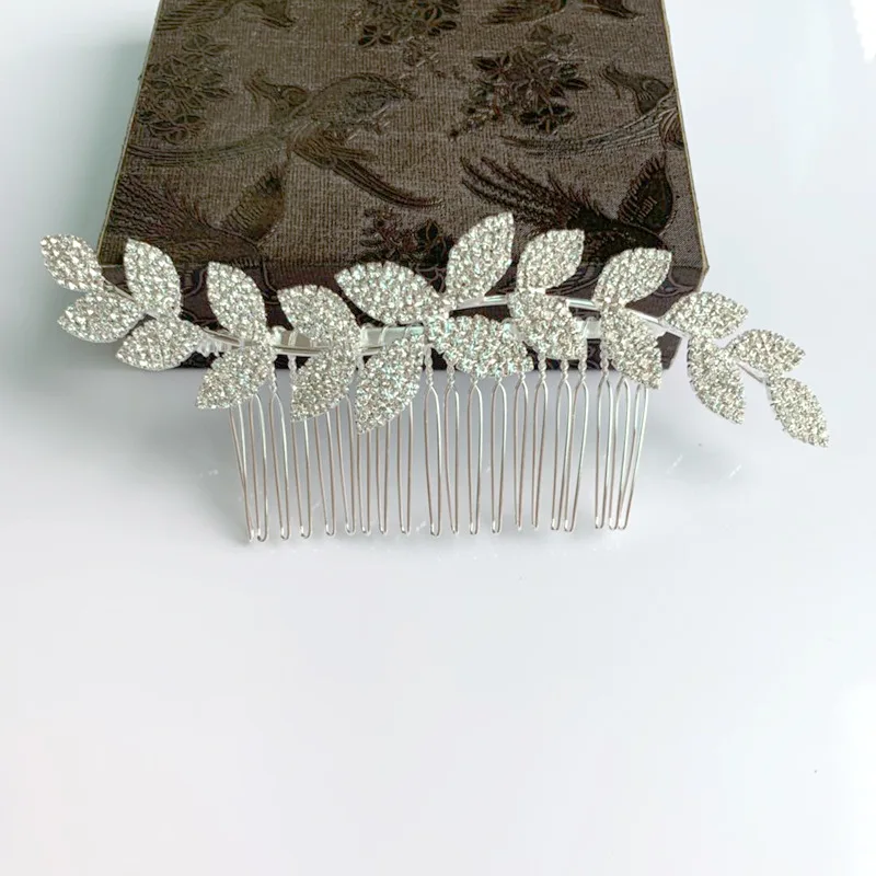 Великолепный кристалл свадебные аксессуары для волос гребень со стразами