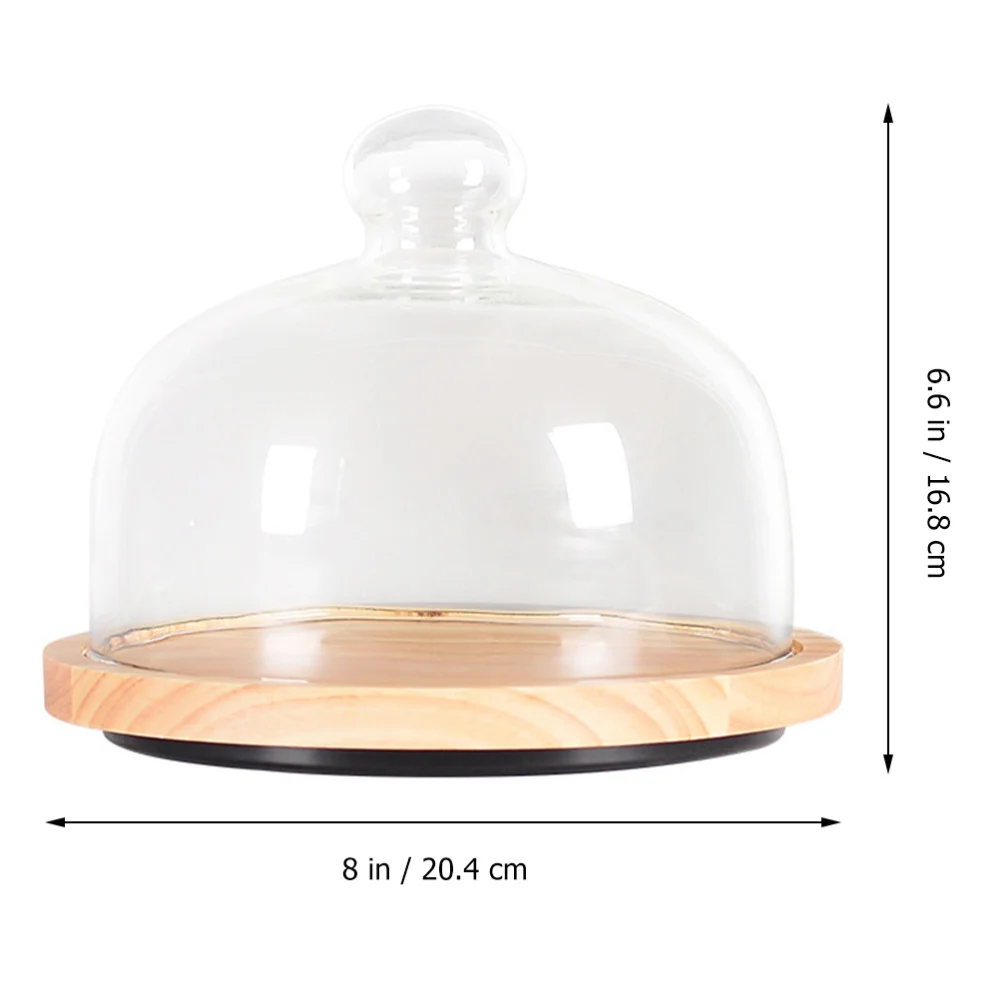 

1pc Dessert Showcase Plate Dust-proof Cake Container Practical Party Supply