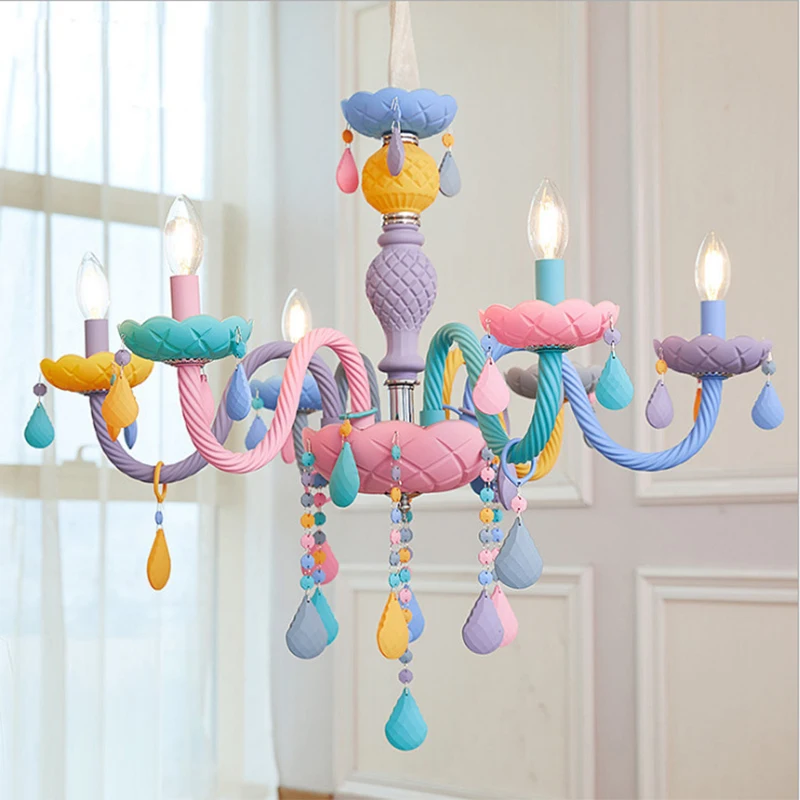 Хрустальная люстра Macaron Droplight Домашнее освещение Потолочный декор детская