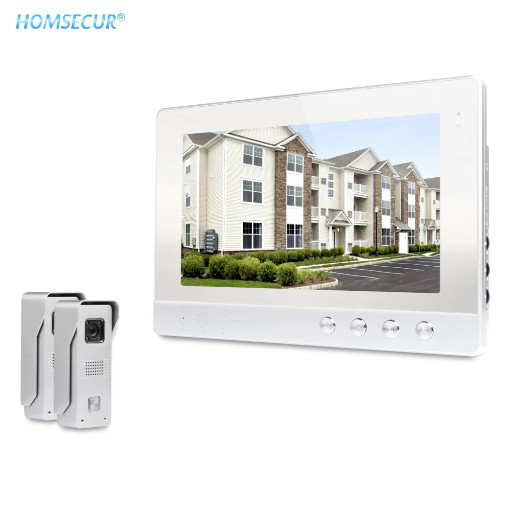 Видеодомофон HOMSECUR с 4 проводами система Hands Free 700TVL камерой прочным дождезащитой и