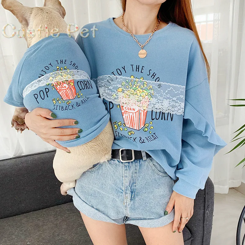 Осенняя собака одинаковые худи одежда мягкая для собак с длинными рукавами и