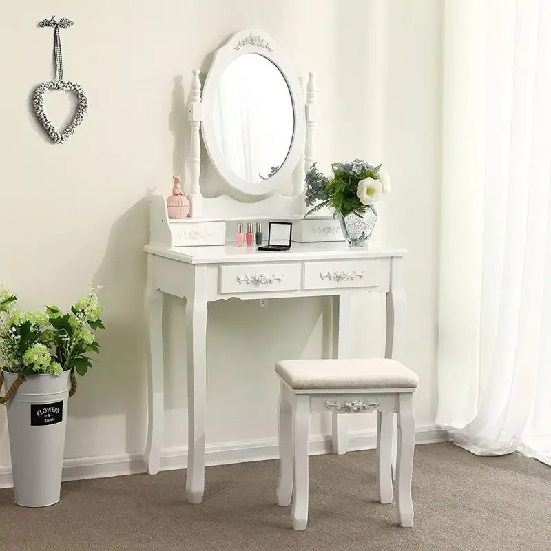 

Nordic Dresser For Bedroom 75cm Dressing Table Small Apartment Modern Minimalist Single Mini Dressing Table Furniture HWC