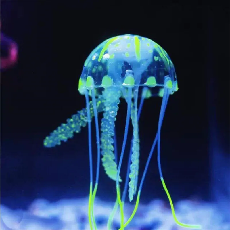 Colorful Artificial Glowing Effect Jellyfish Fish Tank Aquarium Decor Mini Submarine Ornament Decoration Aquatic Pet Supplies images - 6