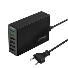ORICO 6 Ports USB QC2.0 Fast Charger Charging Station Desktop Charger USB Adapter for iPhone Samsung Huawei Xiaomi Cell Phone