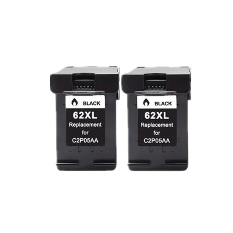 2PK совместимый для 62XL переработанного чернильного картриджа для hp62 62 5640 5660 7640 5540 5544 5545 5546 5548 Officejet 5740 5741 5742 5743 5744 - Цвет: 2 Black