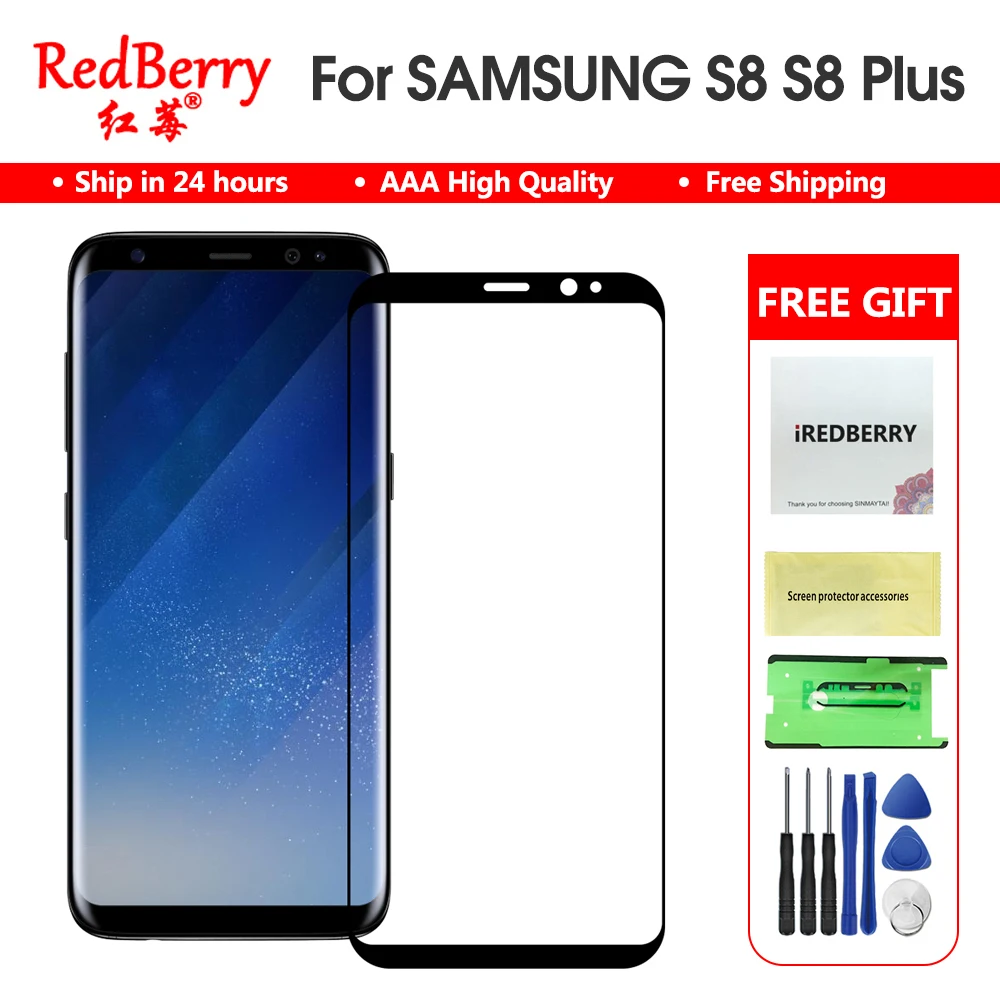 Замена объектива A + переднее стекло для Samsung Galaxy S8 G950 5 8 дюйма Plus G955 6 2 сенсорный