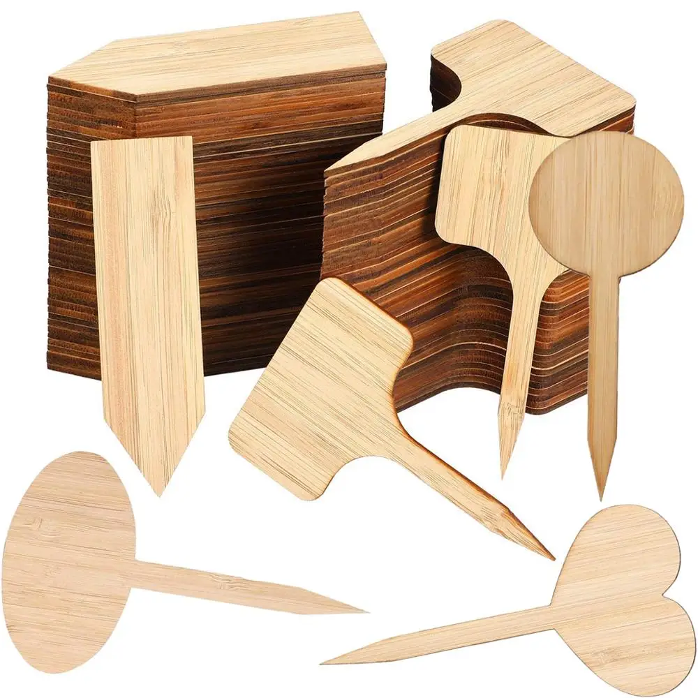 Бамбуковые этикетки для растений экологически чистые 6 типов деревянных бирок