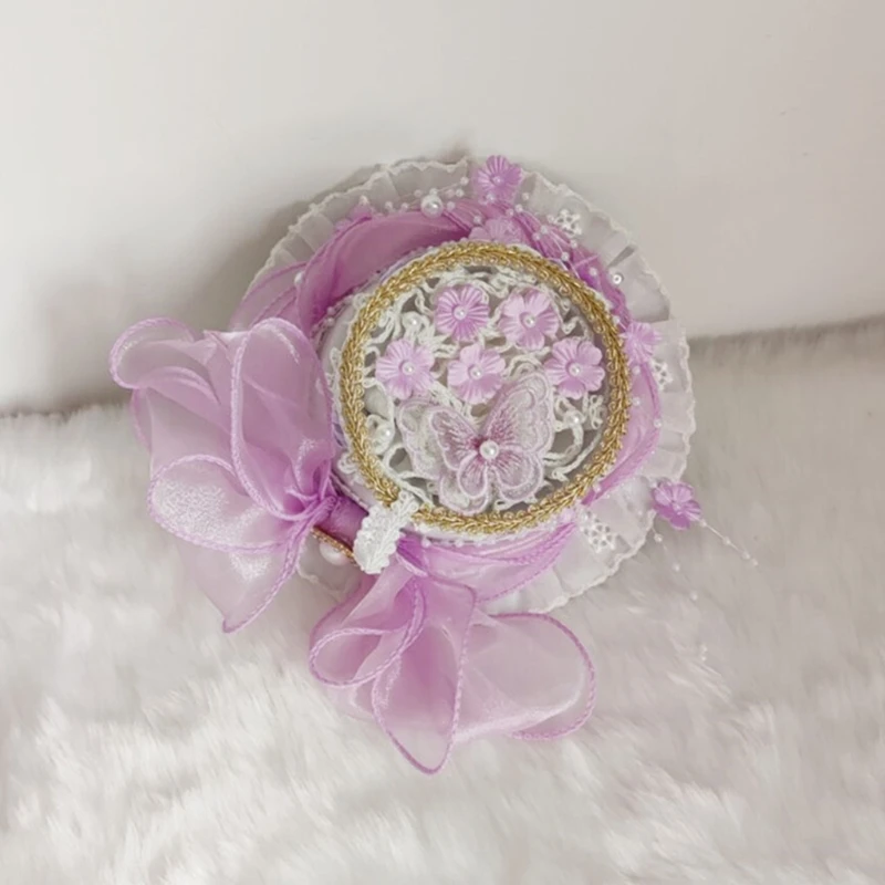 

Girls Lolita Headdress Ruffle Lace Bowknot Cosplay Royal Style Kawaii Flower Bows Hairpin Vintage Lace Bow Hair Clip 87HC