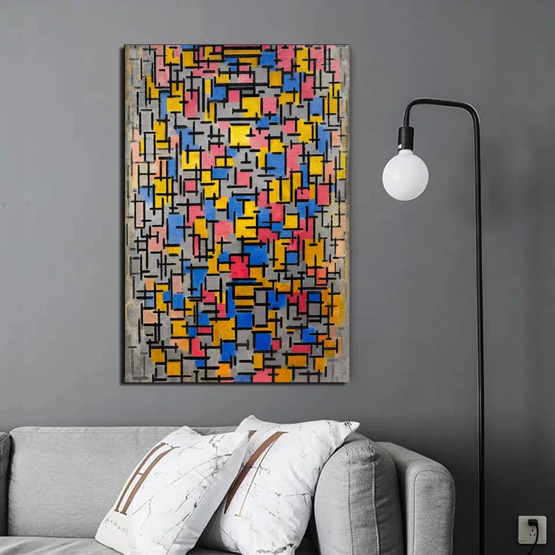 Настенная Картина на холсте с изображением морских волн мондриан Куадрос