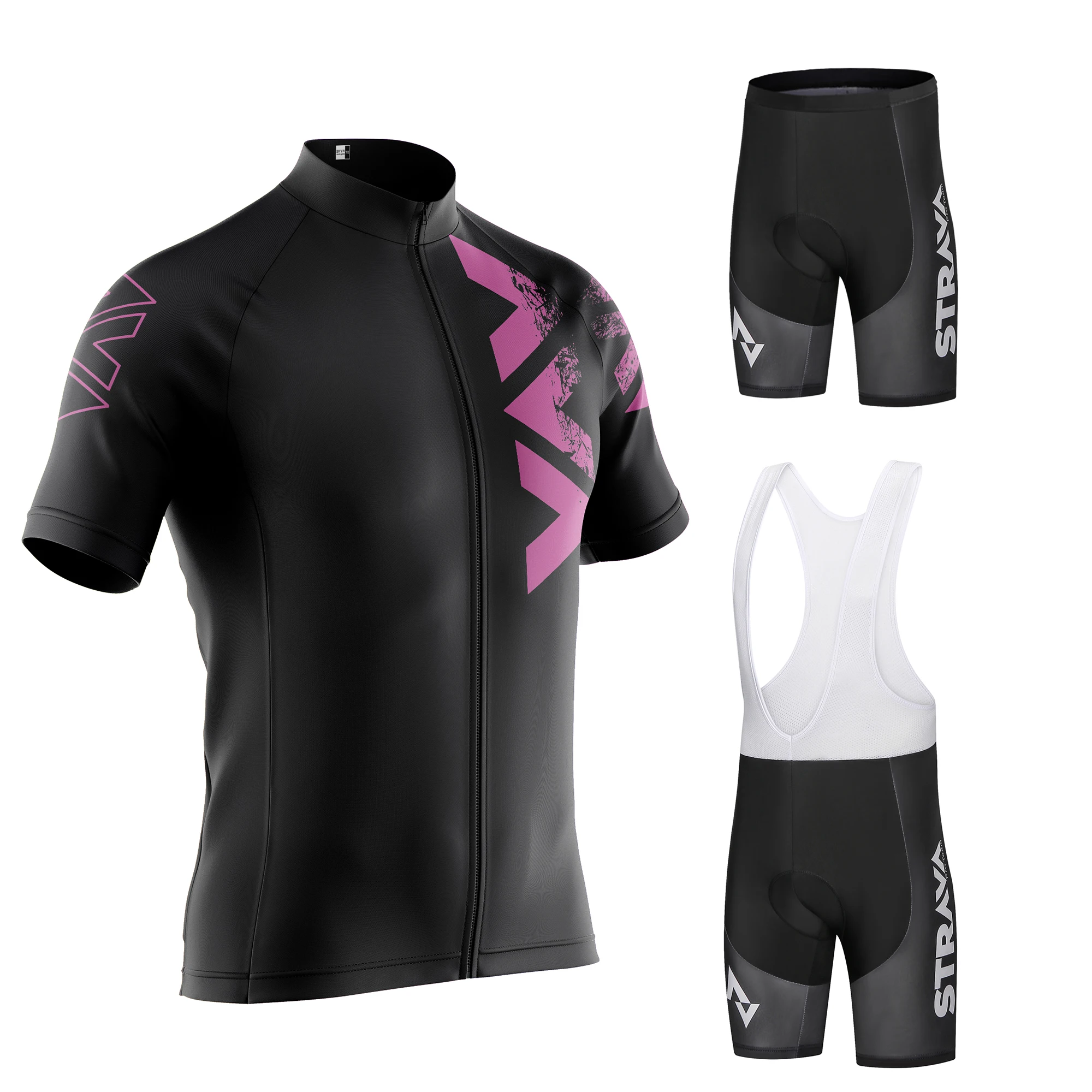 

2021 профессиональная команда STRAVA Велоспорт Джерси Мужской комплект нагрудник шорты летние горный велосипед костюм велосипед гоночная форм...