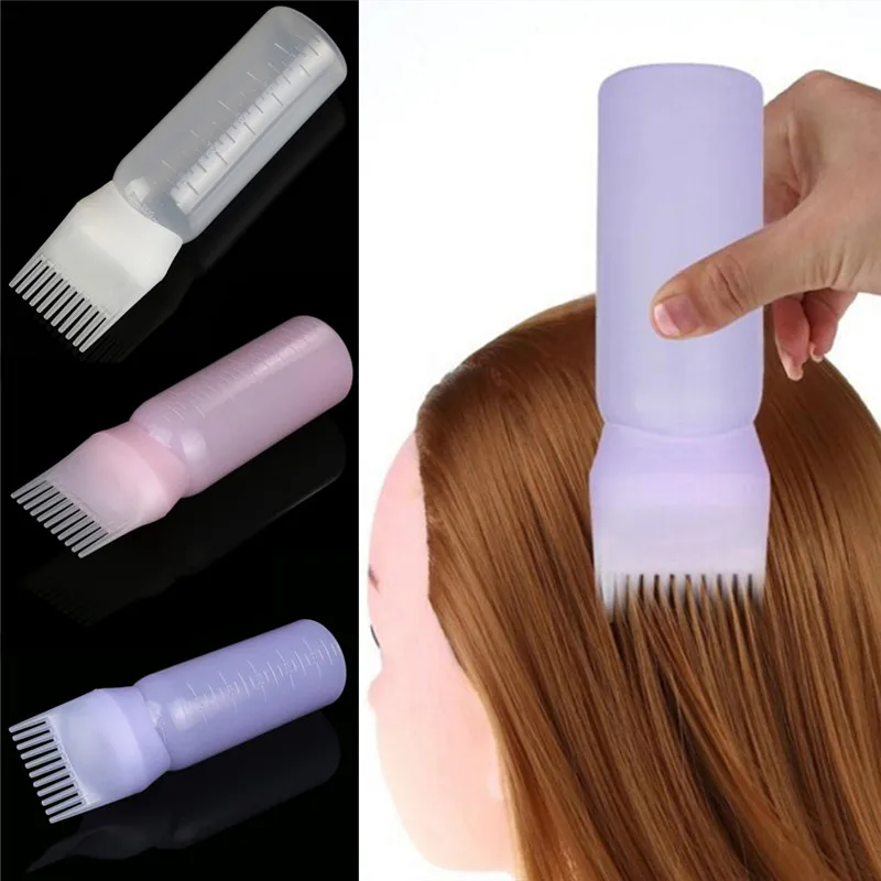 

Empty Hair Dye Bottle With Applicator Brush Dispensing Salon Hair Coloring Dyeing Bottles Hairdressing Styling Tool 120ML