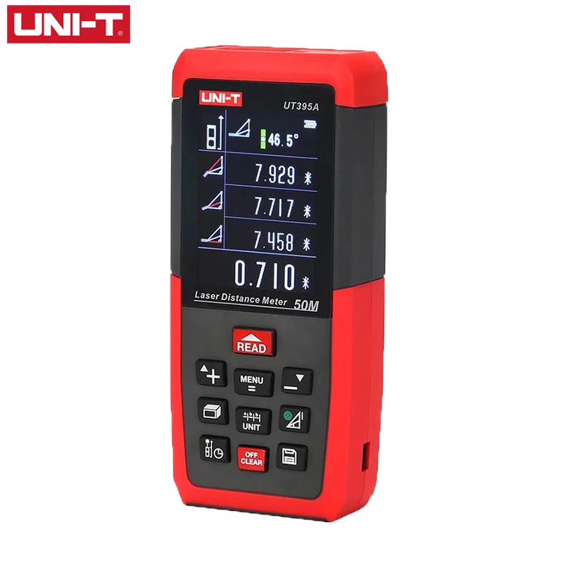 UNI T лазерный дальномер UT395A UT395B UT395C профессиональная цифровая рулетка 100 длиной 50