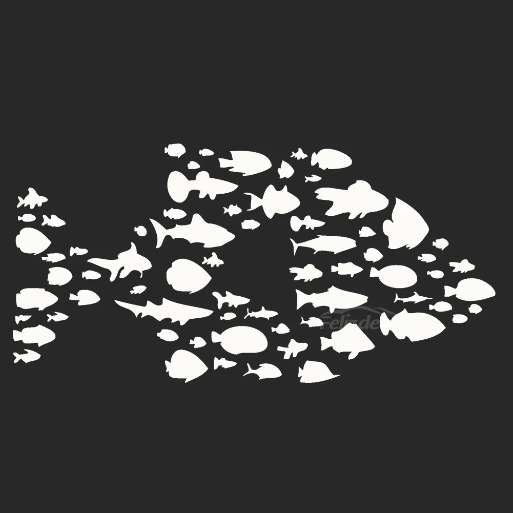 Орд рыбы Плавание свободно на морском дне кузовных наклеек наклейка окно или
