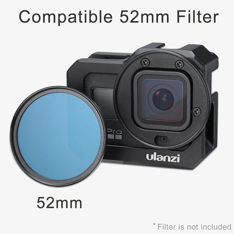 Металлическая клетка-брелок Ulanzi GoPro8 для светодиодного микрофона двойной адаптер
