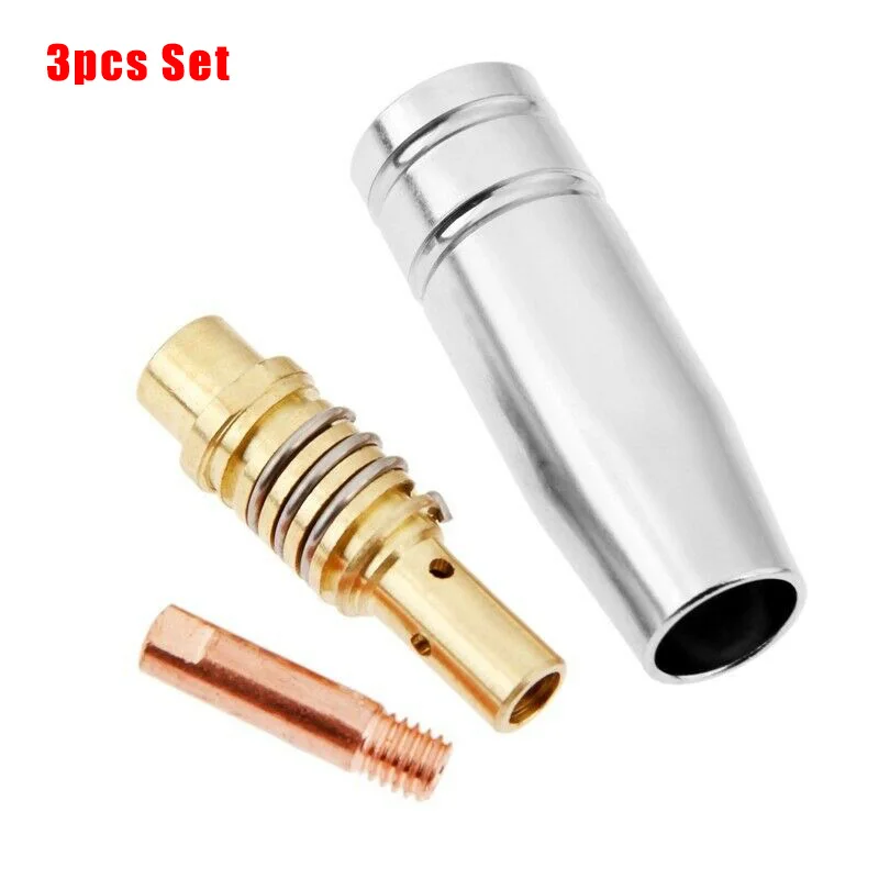 

3pcs Welding Torches Air Cooled MB 15AK 1.0mm Contact Tip Holder Gas Nozzle Welding Metal Access Industrial Supplies