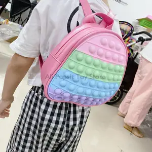 Fidget Toys Backpack for Children Girls Push Bubbles Bag Antistress
Toys for Kids Student Simple Dimple Women Crossbody Bags