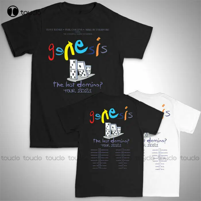 

Genesis - Unisex T Shirt - Uk Tour 2021 Concert Phil Collins The Last Domino Work Shirts For Men Custom Aldult Teen Unisex