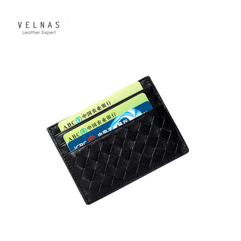 Тканый Футляр для карт ультратонкий кожаный футляр в стиле унисекс кредитных и