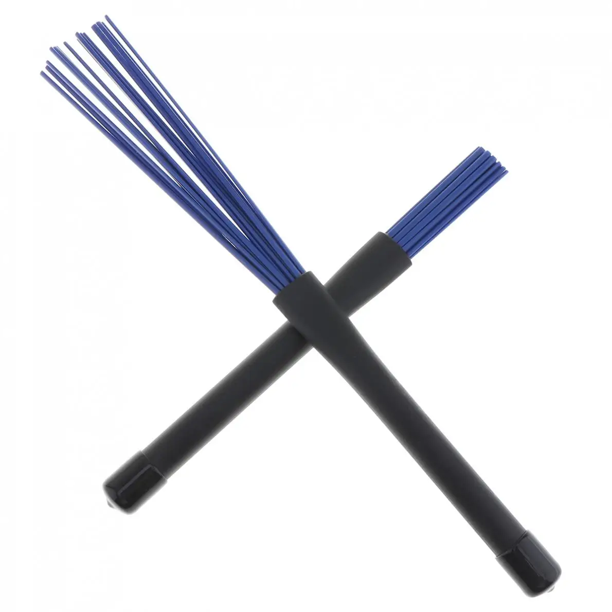 Выдвижные джазовые ударные щетки из синего нейлона 2 шт. палочки с черными