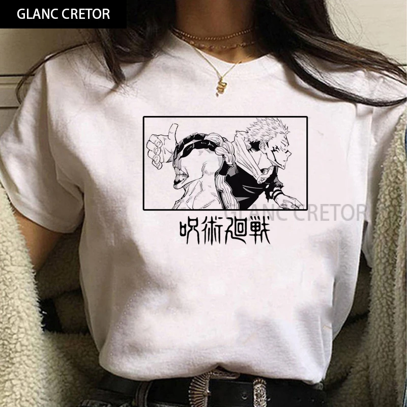 

New Japanese Kawaii Summer Tops Yuji Itadori Graphic Tees Cool Funny Cartoon Unisex Tshirt Male Anime Jujutsu Kaisen T Shirt Men