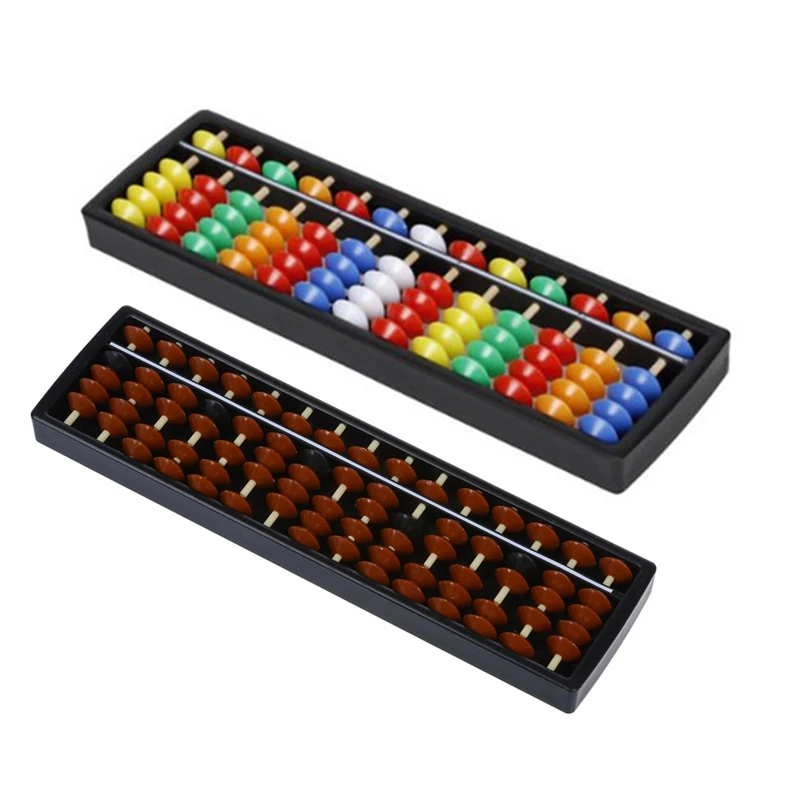 2 шт. портативный пластиковый Абакус арифметический расчетный инструмент 13 цифр