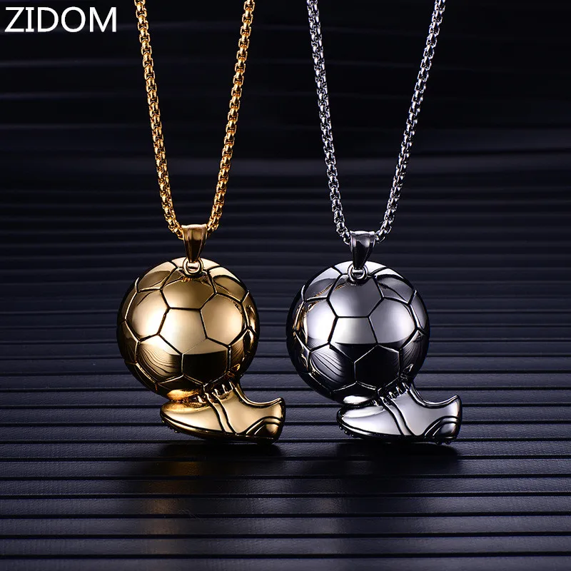 Мужская хип-хоп футбольная обувь Подвеска Ожерелье s Нержавеющая сталь никогда