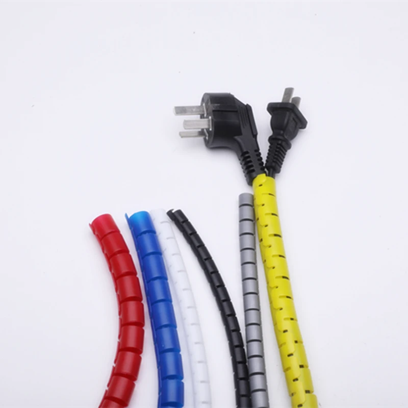 1 м 3 фута Кабельный органайзер для обмотки проводов спиральная трубка намотки