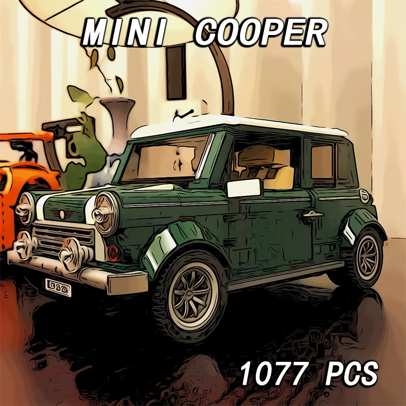 

1267pcs Technical Mini Cooper Creator Expert fit 10242 Bricks Classic Car Model sets Building Blocks Kids birthday Gift Toys