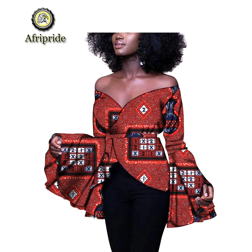 

2019 AFRIPRIDE african clothes for women Sleeveless Vest deep V-Neck print short coats sexy free shipping drop shopping S1924004