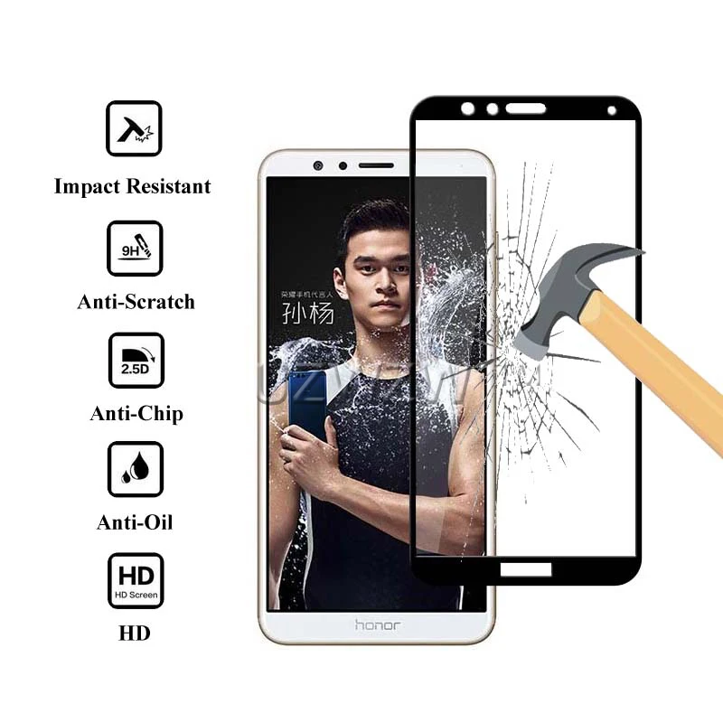 2 шт для huawei Honor 7X стекло полное покрытие 2.5D Закаленное стекло для huawei Honor 7X защита экрана защитное стекло